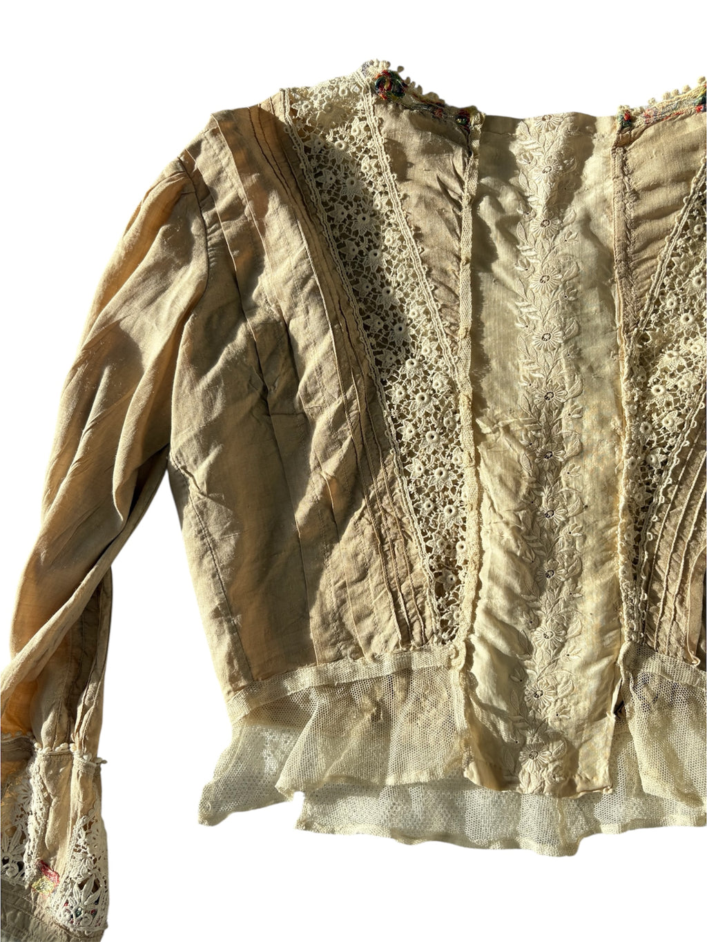 True vintage embroidered bodice blouse