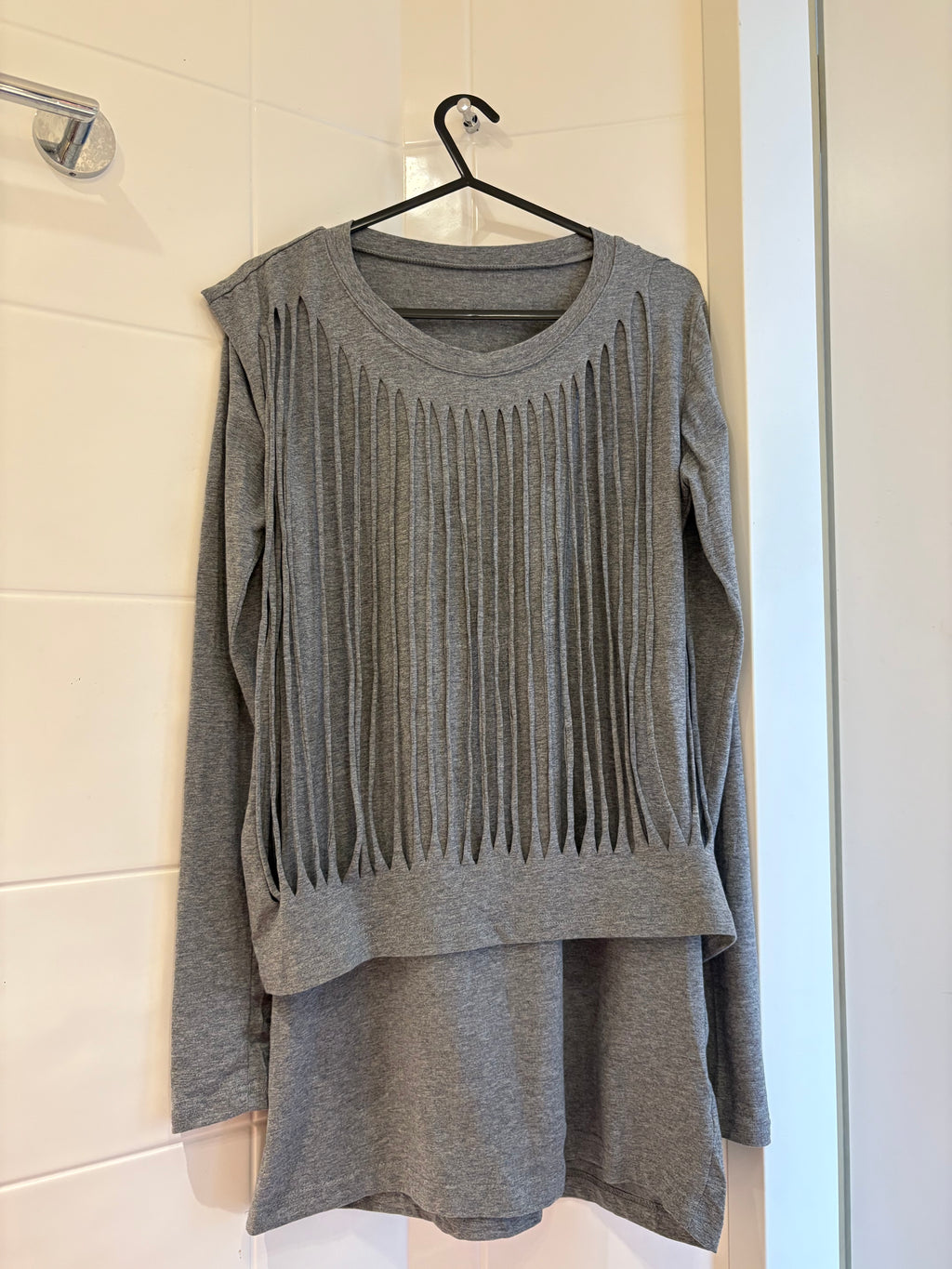 1 of 1 sample distressed cotton mini dress ~