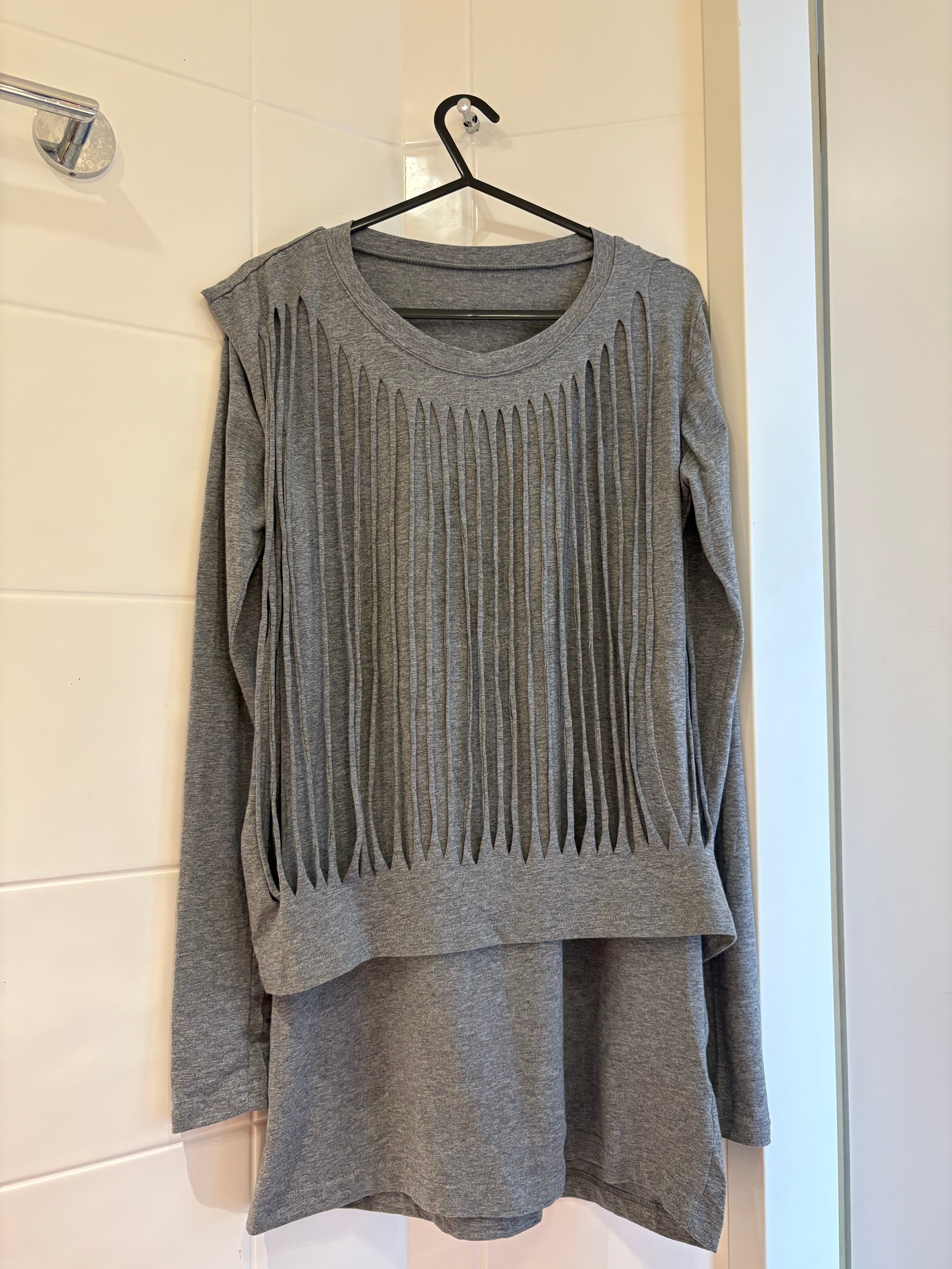 1 of 1 sample distressed cotton mini dress ~