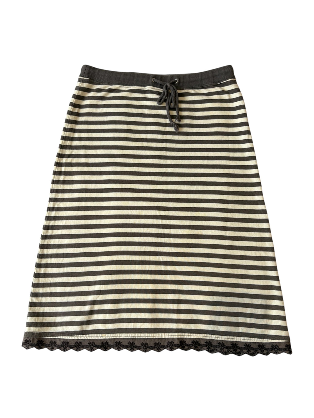 2000s Japanese striped midi skirt