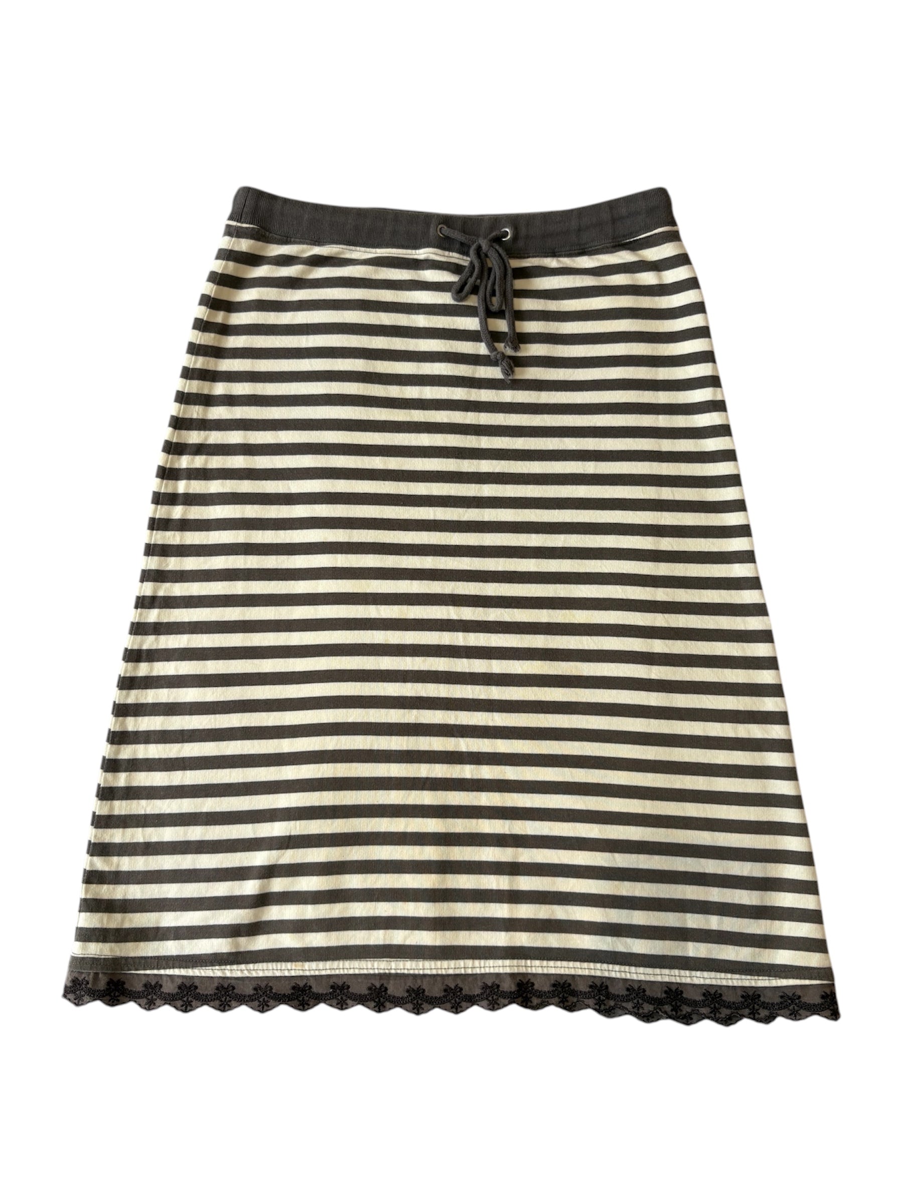 2000s Japanese striped midi skirt