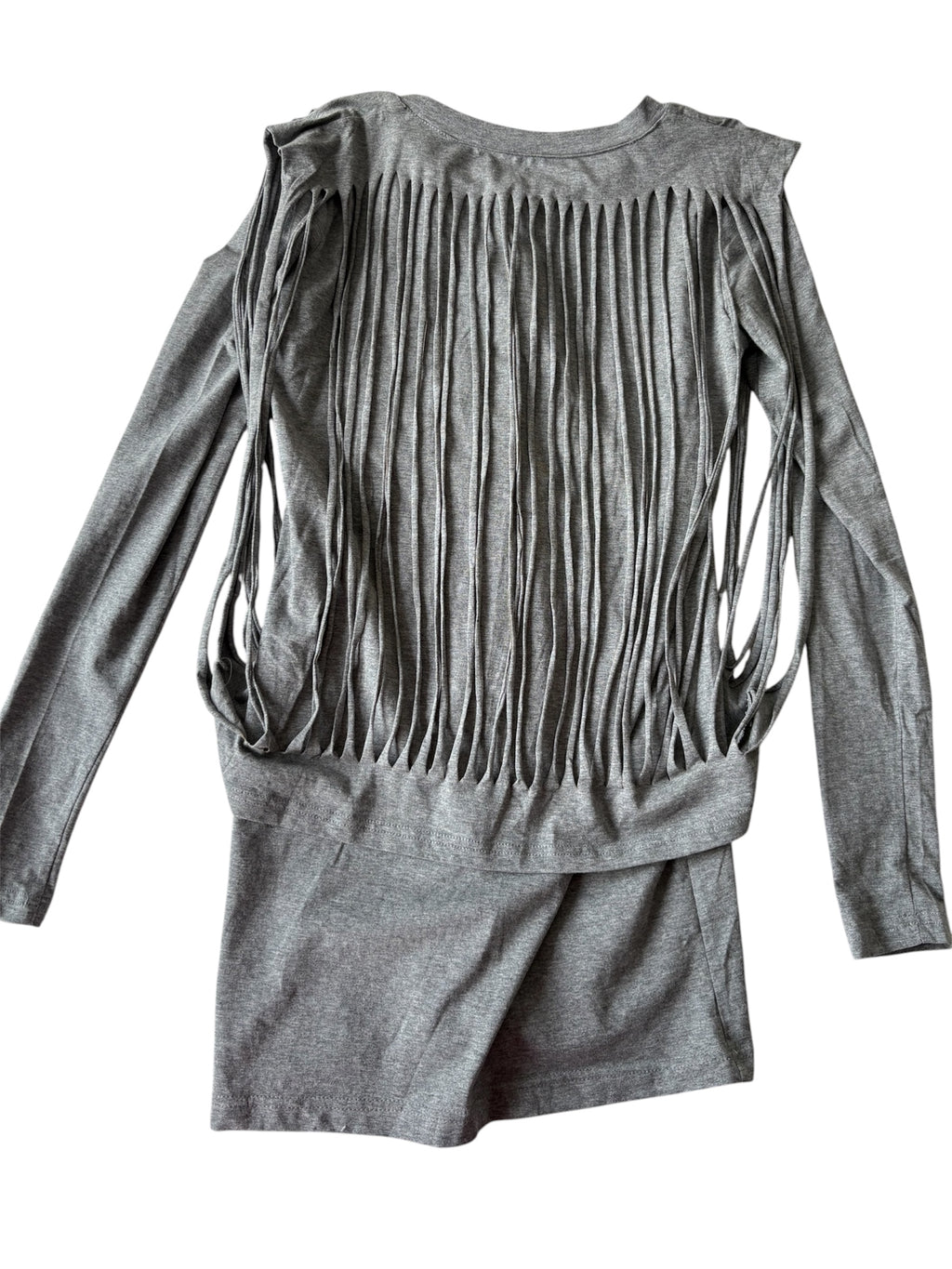 1 of 1 sample distressed cotton mini dress ~