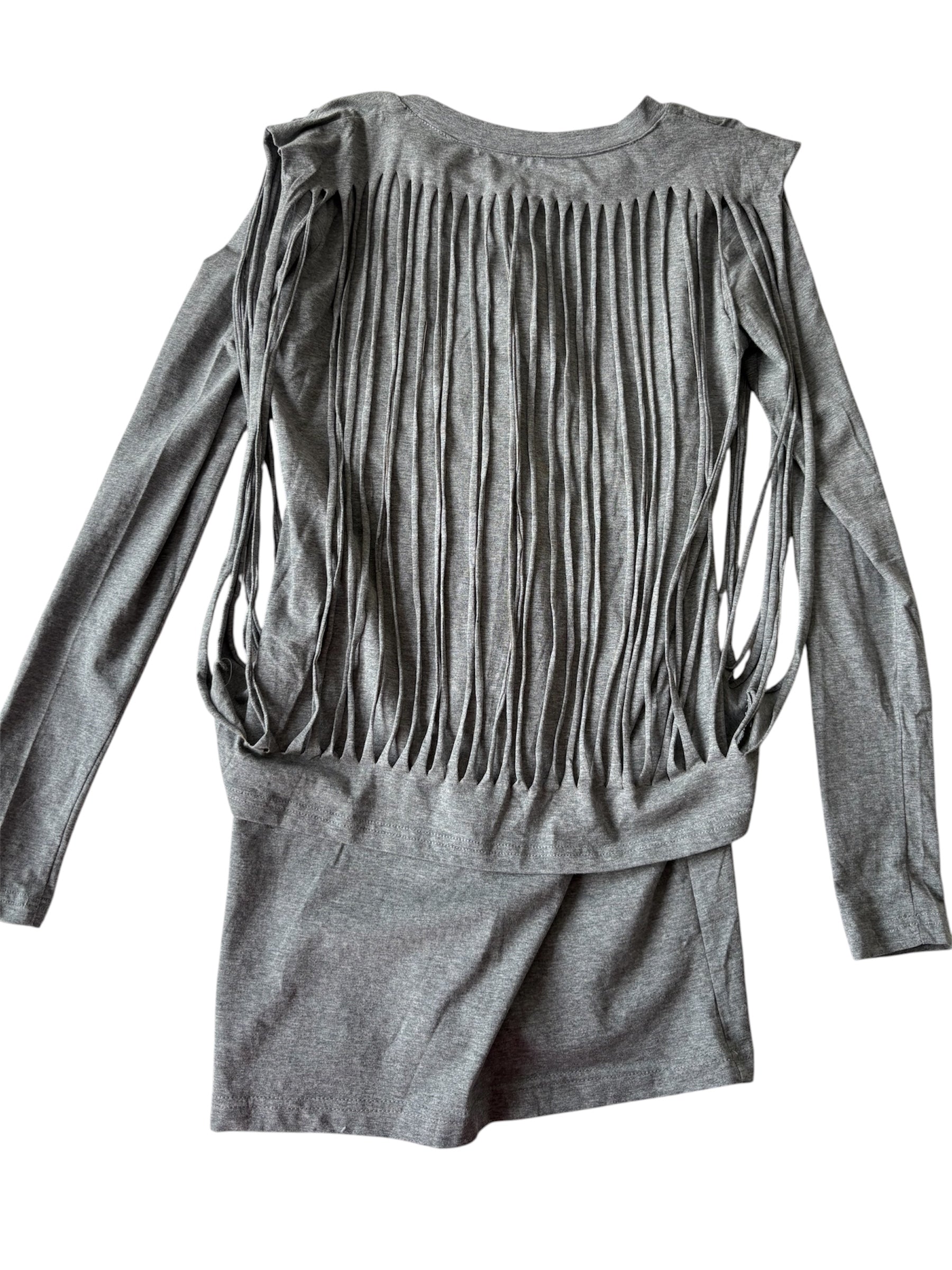 1 of 1 sample distressed cotton mini dress ~