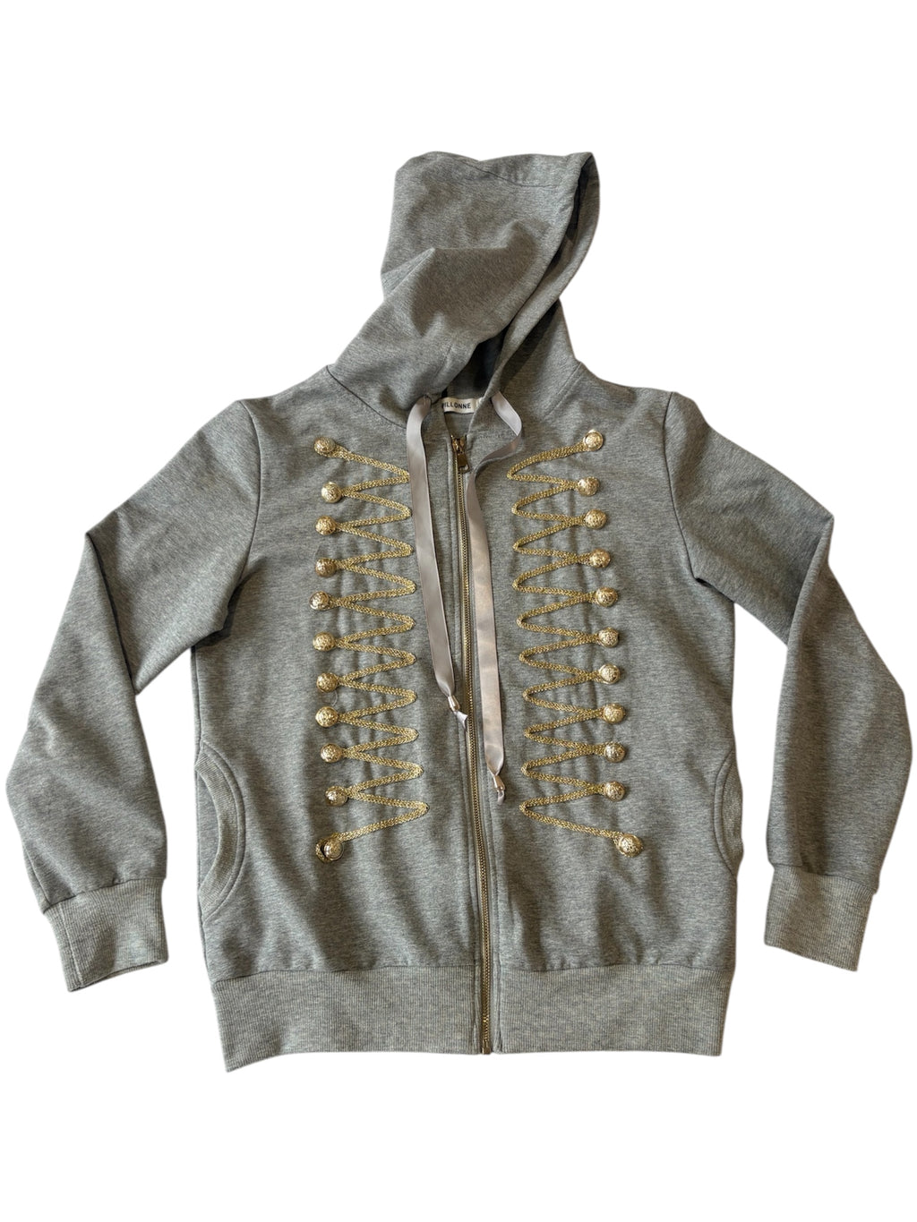 Grey jersey military jacket