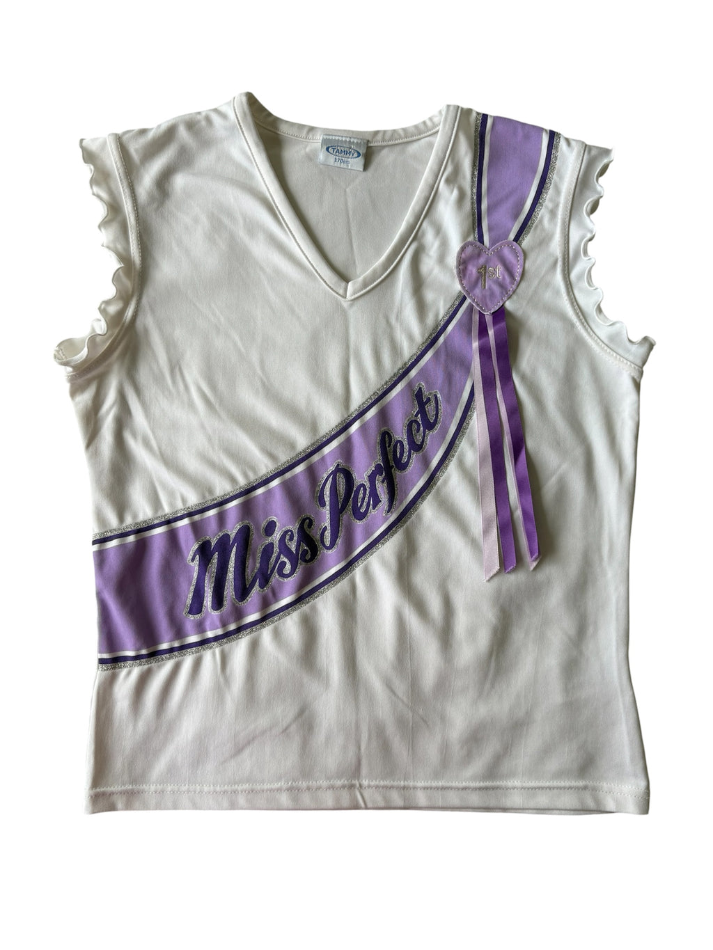 2000s ‘Miss perfect’ award ribbon baby tee