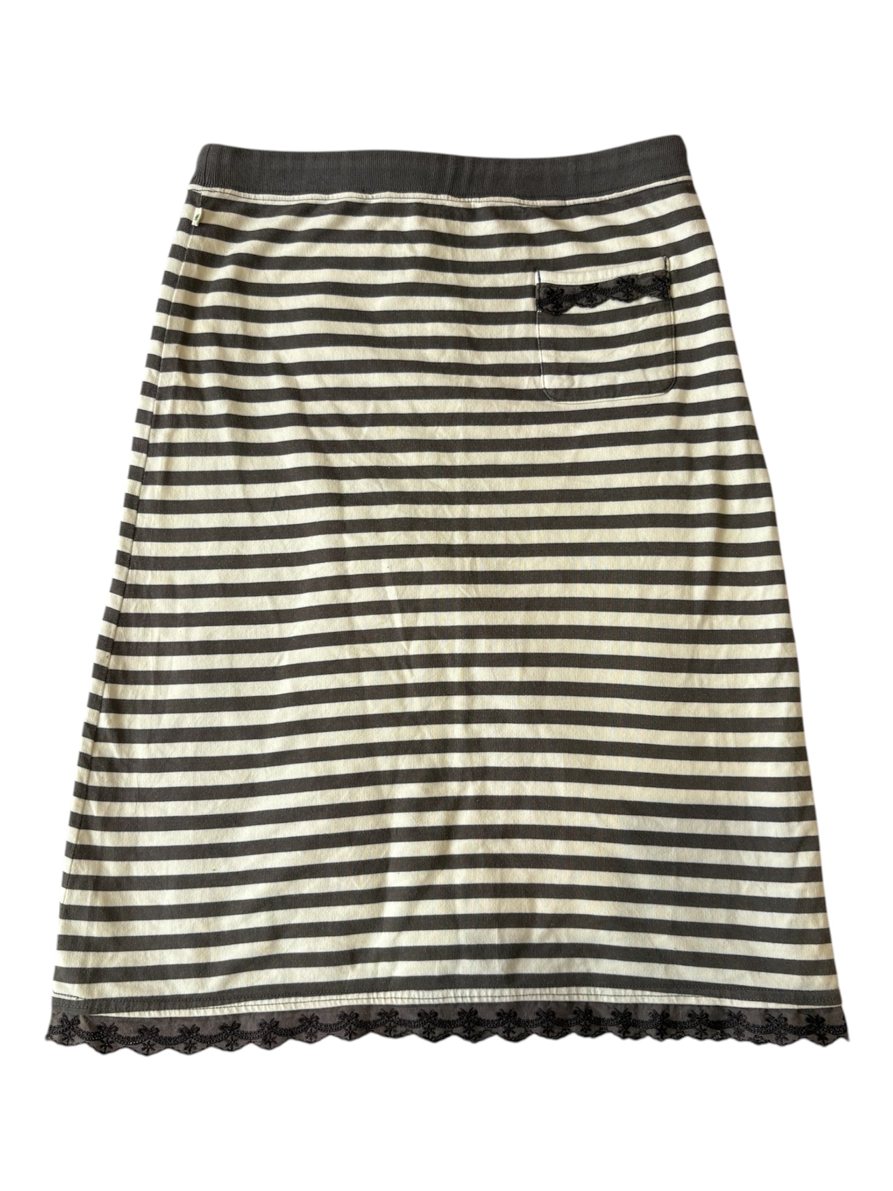 2000s Japanese striped midi skirt