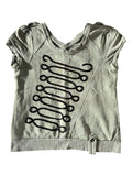 2010s military style capped sleeve jumper