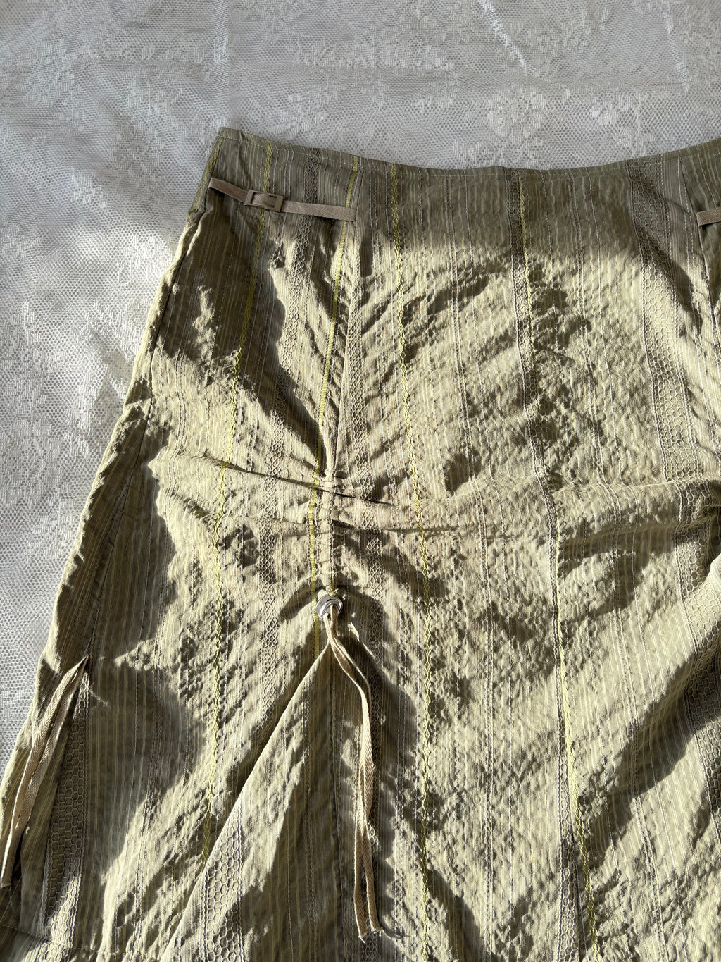 French vintage layered long skirt