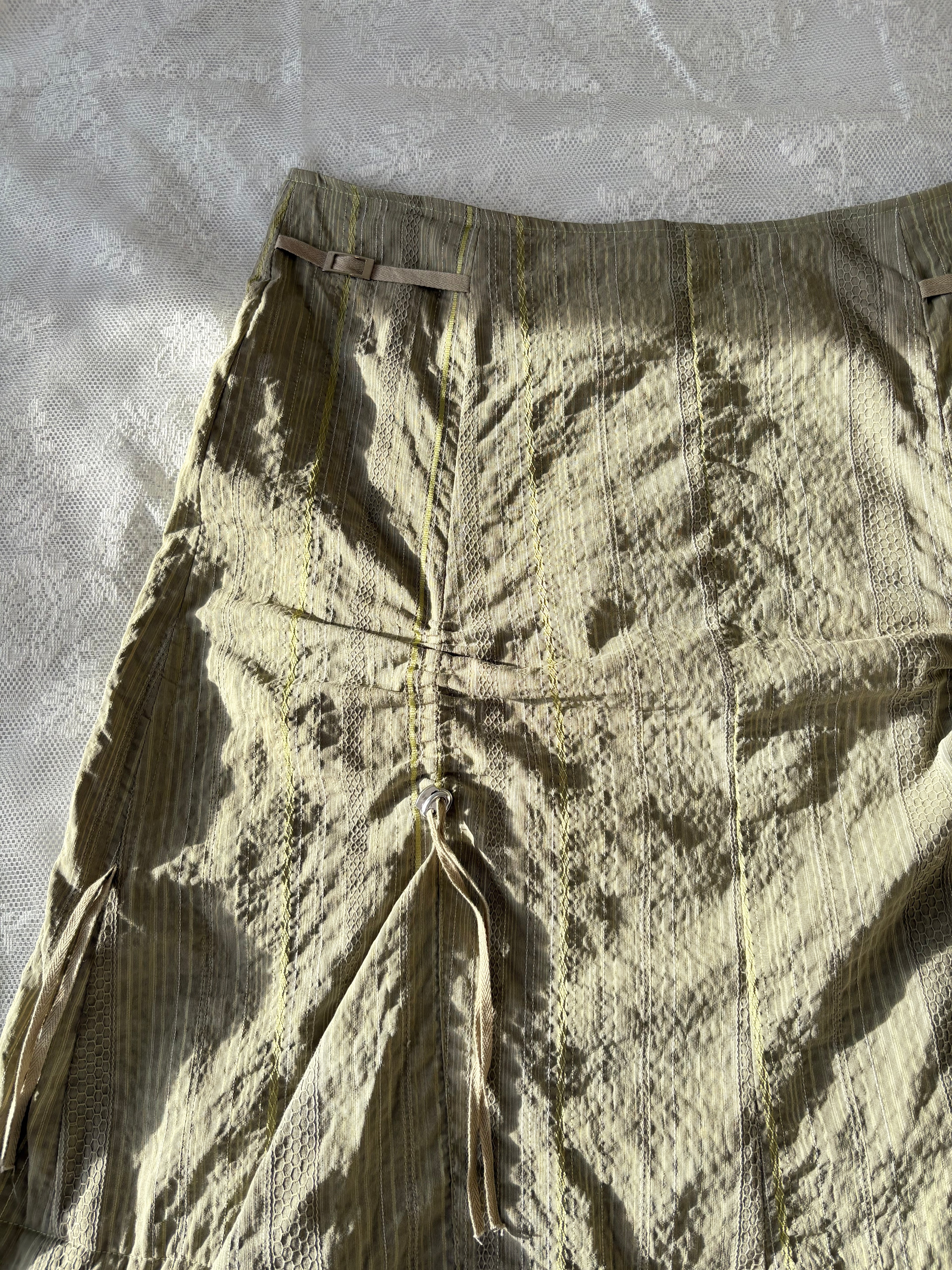 French vintage layered long skirt