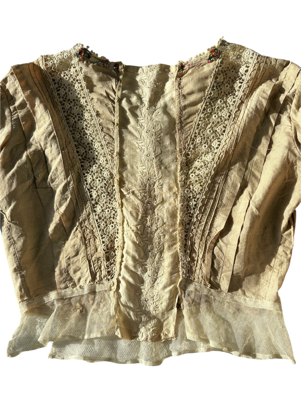 True vintage embroidered bodice blouse