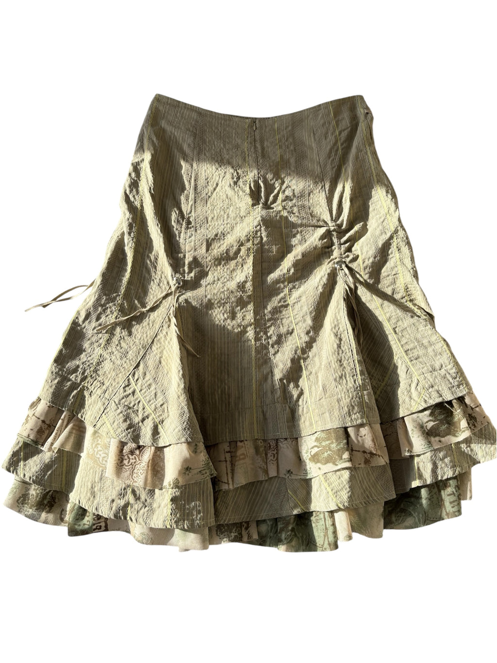 French vintage layered long skirt