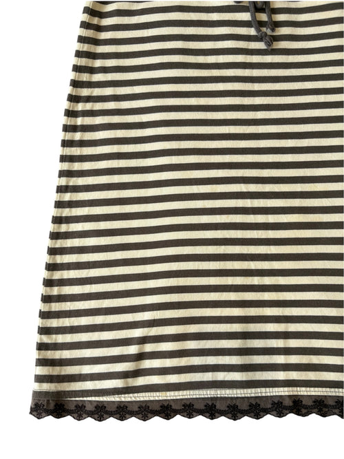 2000s Japanese striped midi skirt