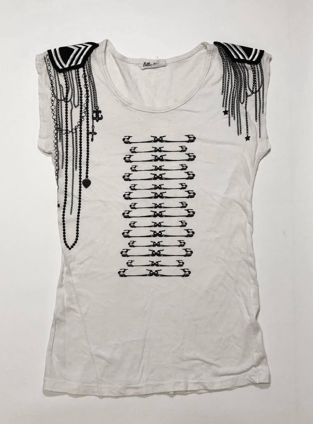 Y2K Japanese Military Sailor Graphic Short Sleeve T-Shirt