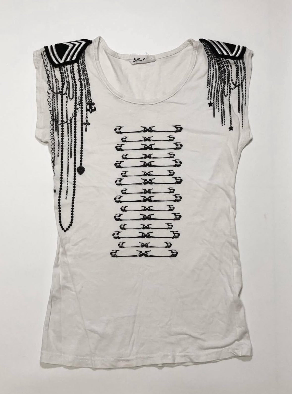 Y2K Japanese Military Sailor Graphic Short Sleeve T-Shirt