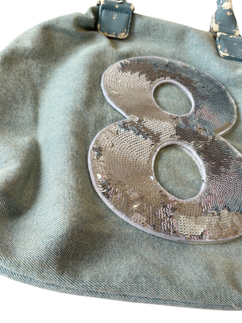 2000s Japanese XL sequin 8 bag