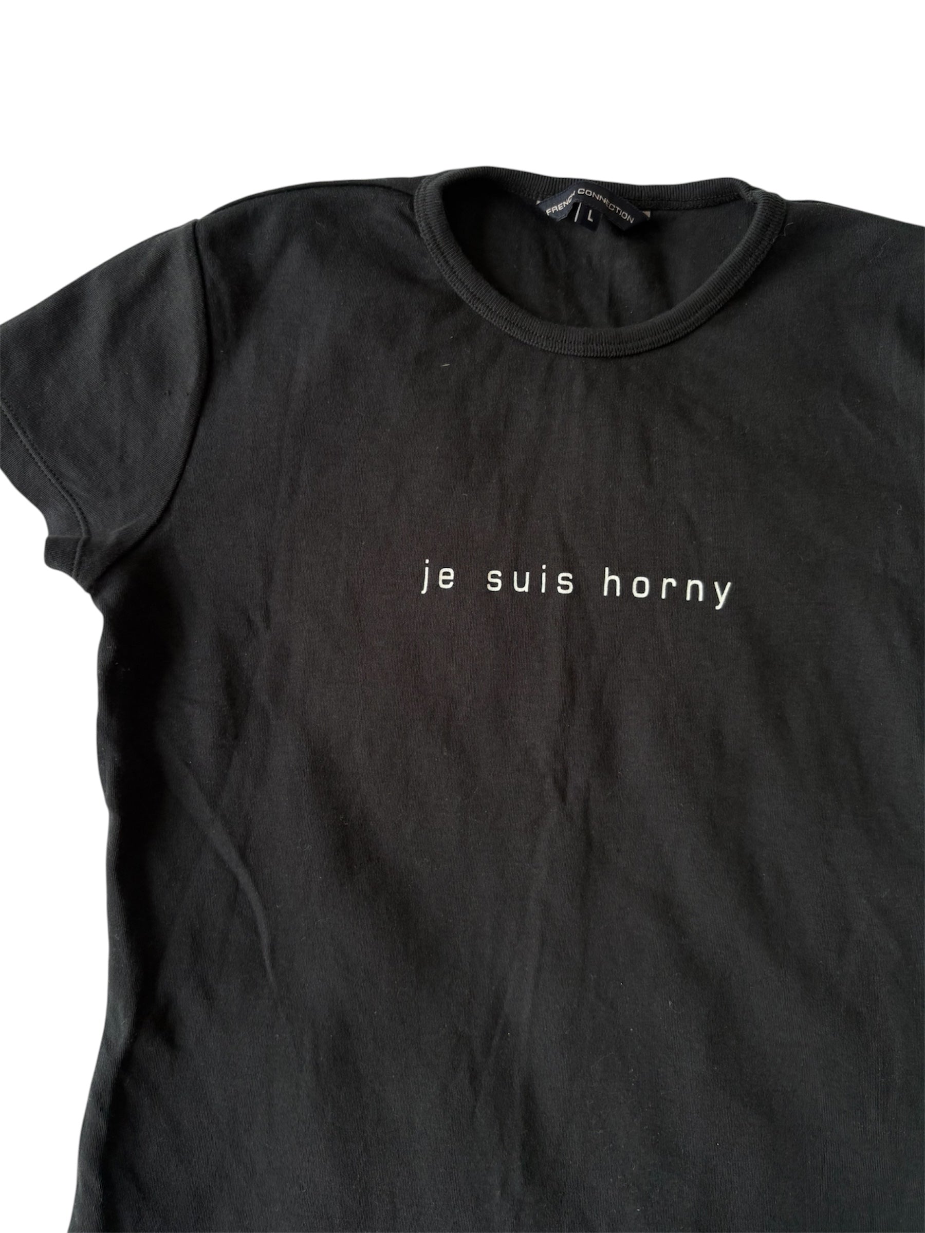 2000s French connection ‘je suis horny’ tee