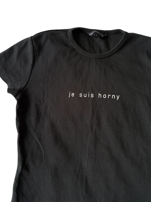 2000s French connection ‘je suis horny’ tee