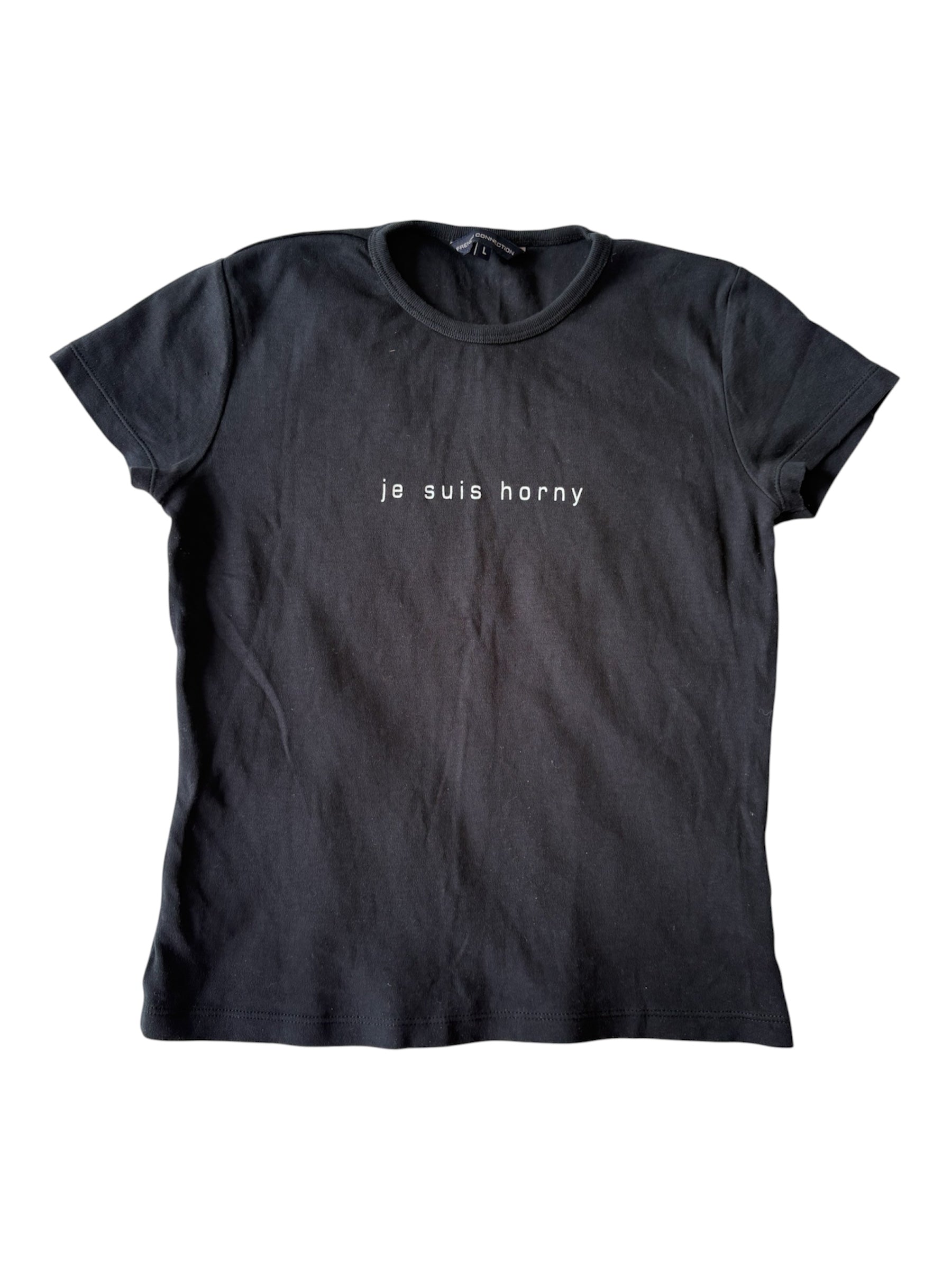 2000s French connection ‘je suis horny’ tee