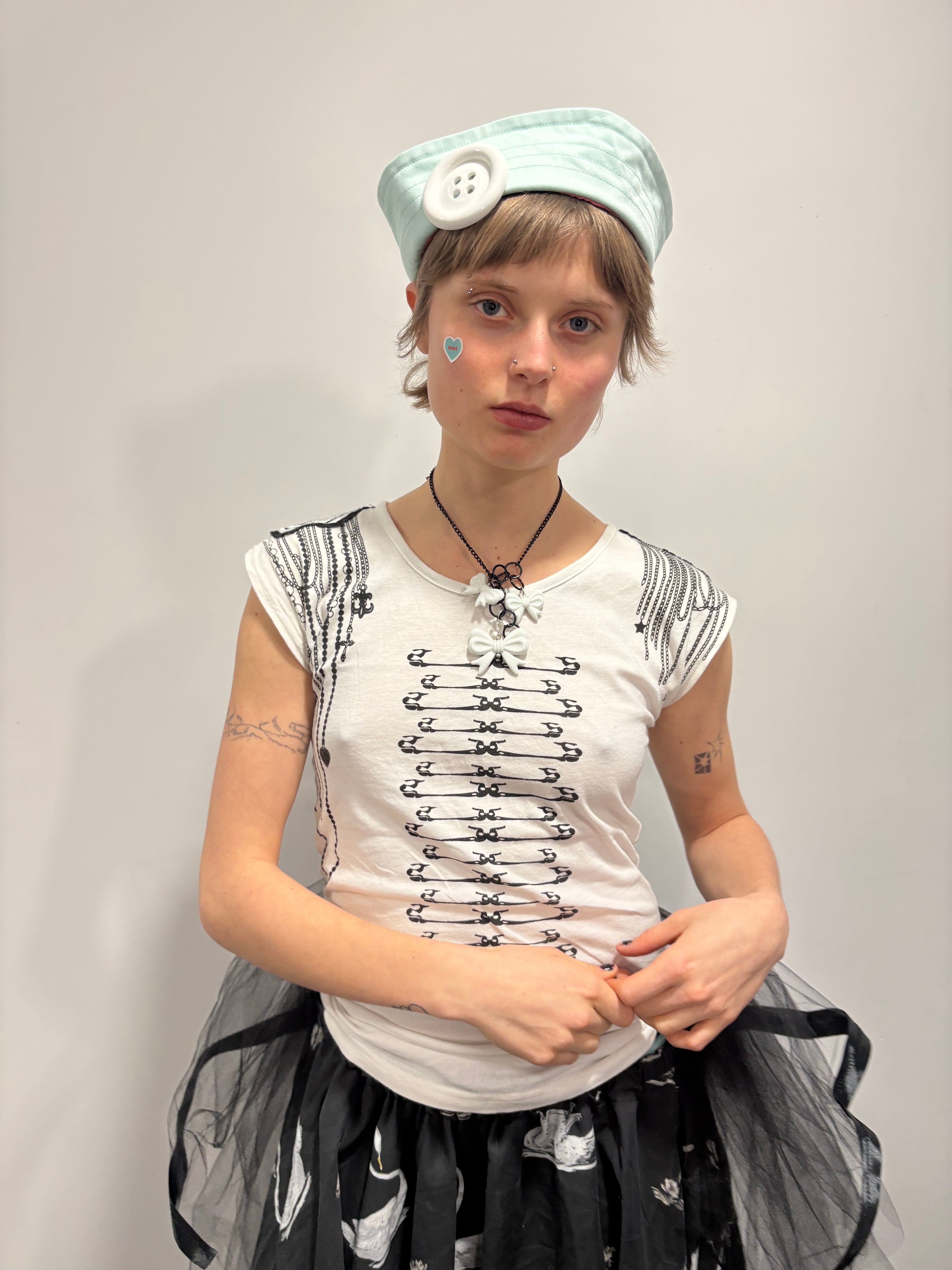 Y2K Japanese Military Sailor Graphic Short Sleeve T-Shirt