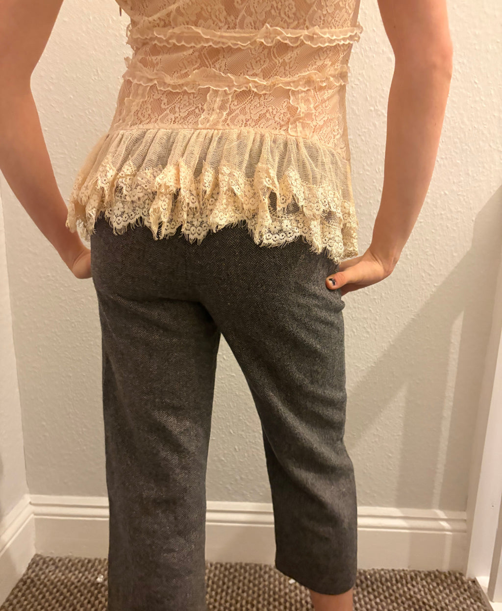 Japanese Vintage Sailor Style Button Capris