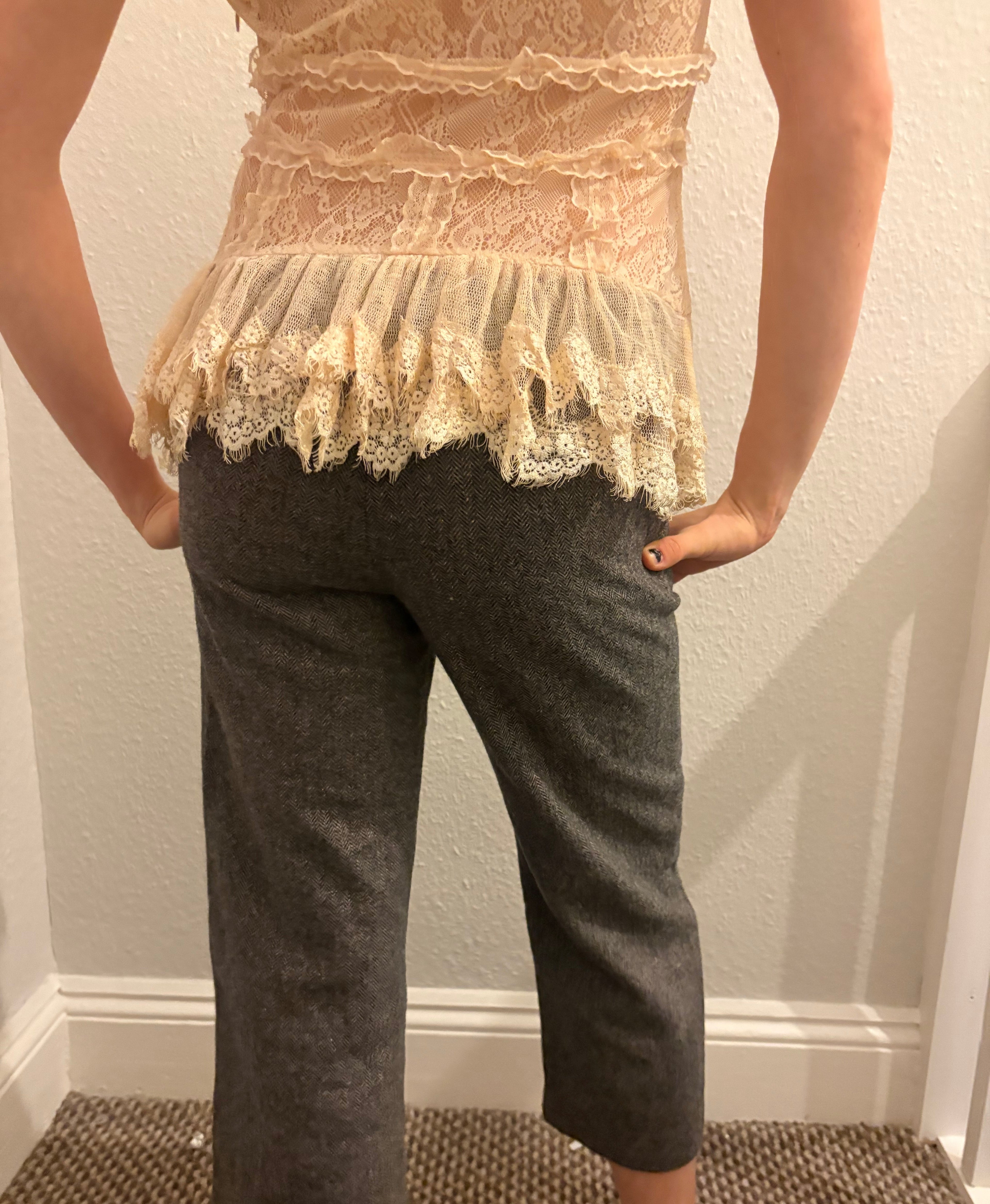 Japanese Vintage Sailor Style Button Capris