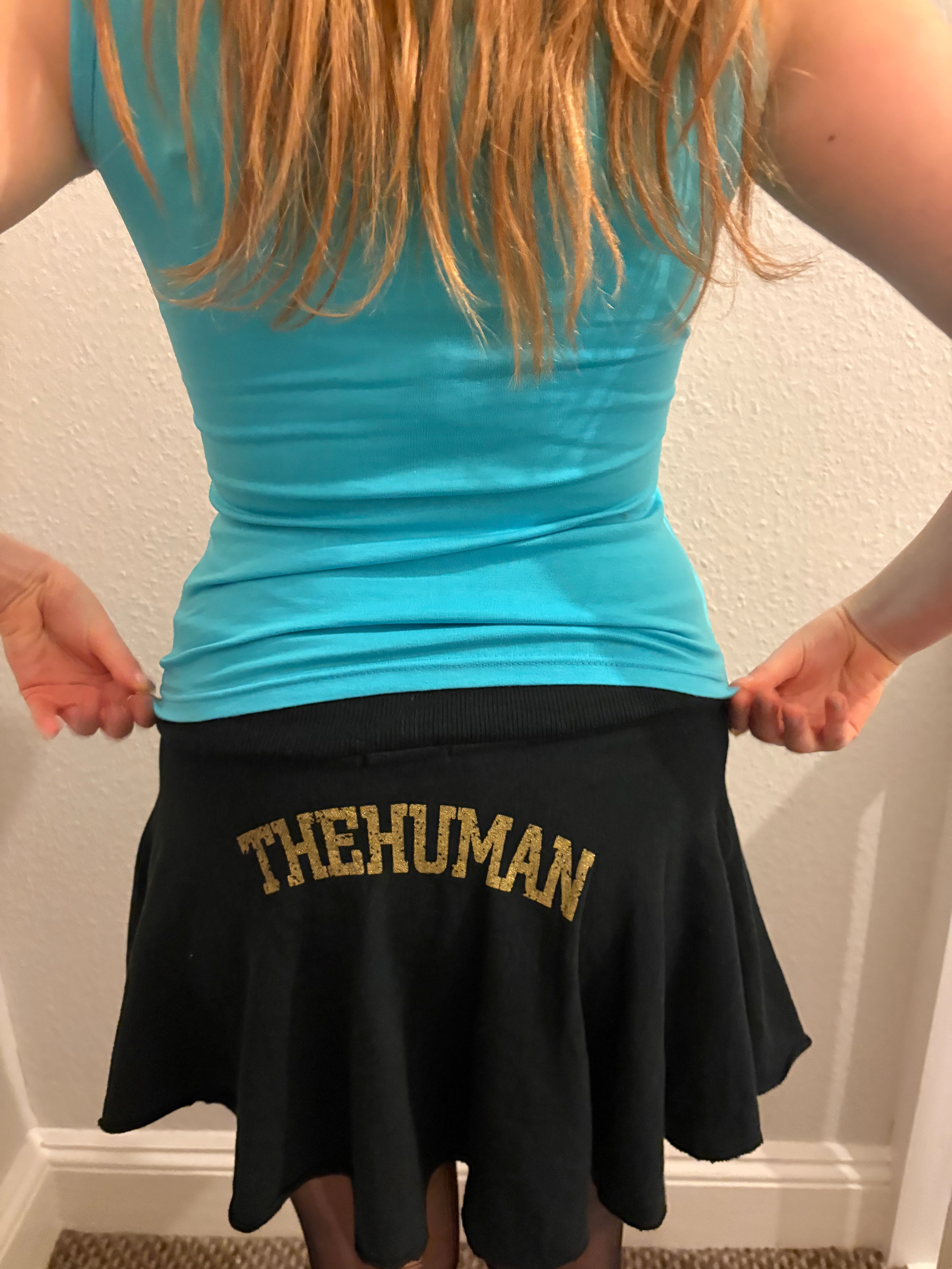 Japanese Vintage ‘The Human’ Mini Skater Skirt