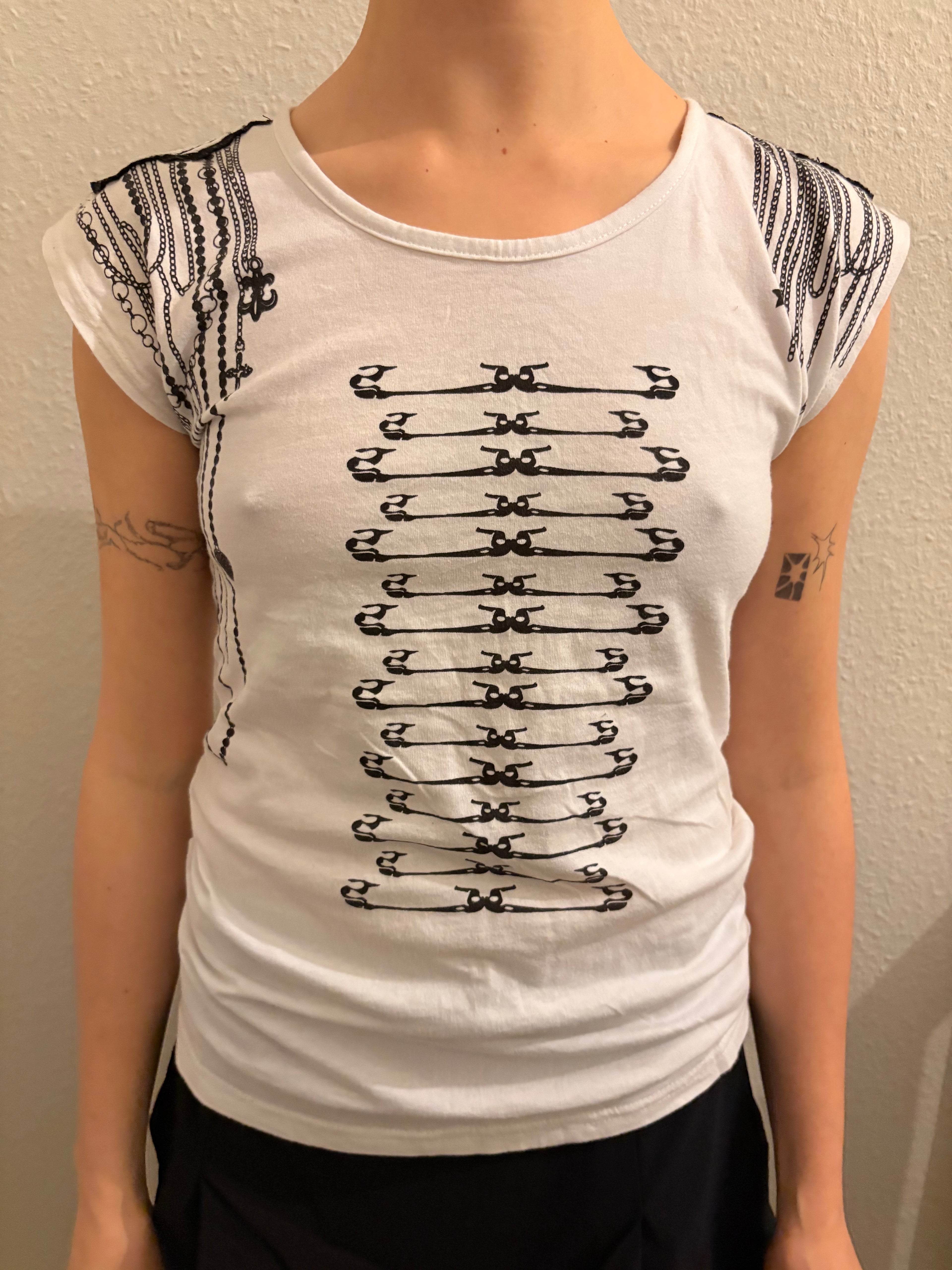 Y2K Japanese Military Sailor Graphic Short Sleeve T-Shirt