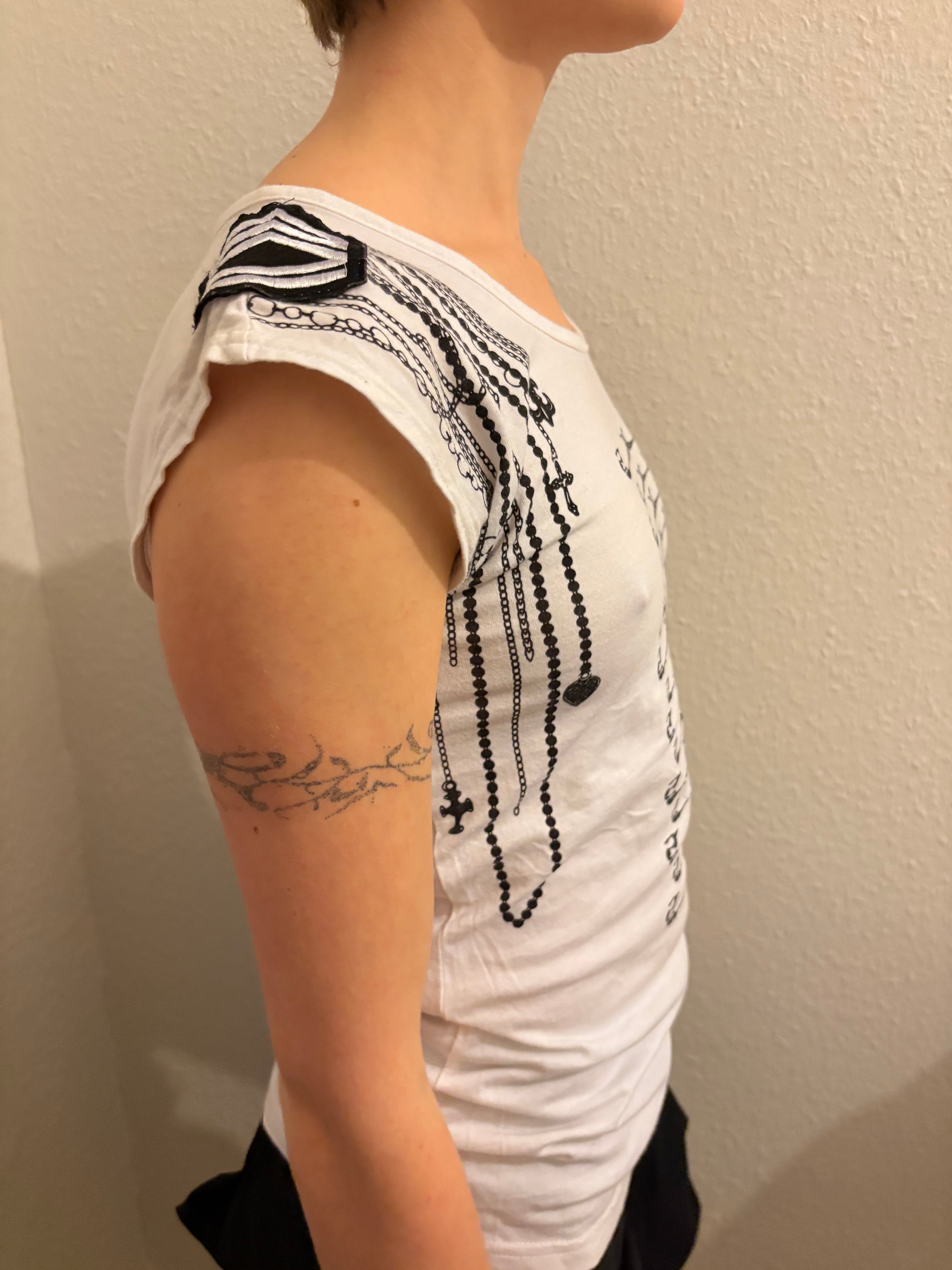 Y2K Japanese Military Sailor Graphic Short Sleeve T-Shirt