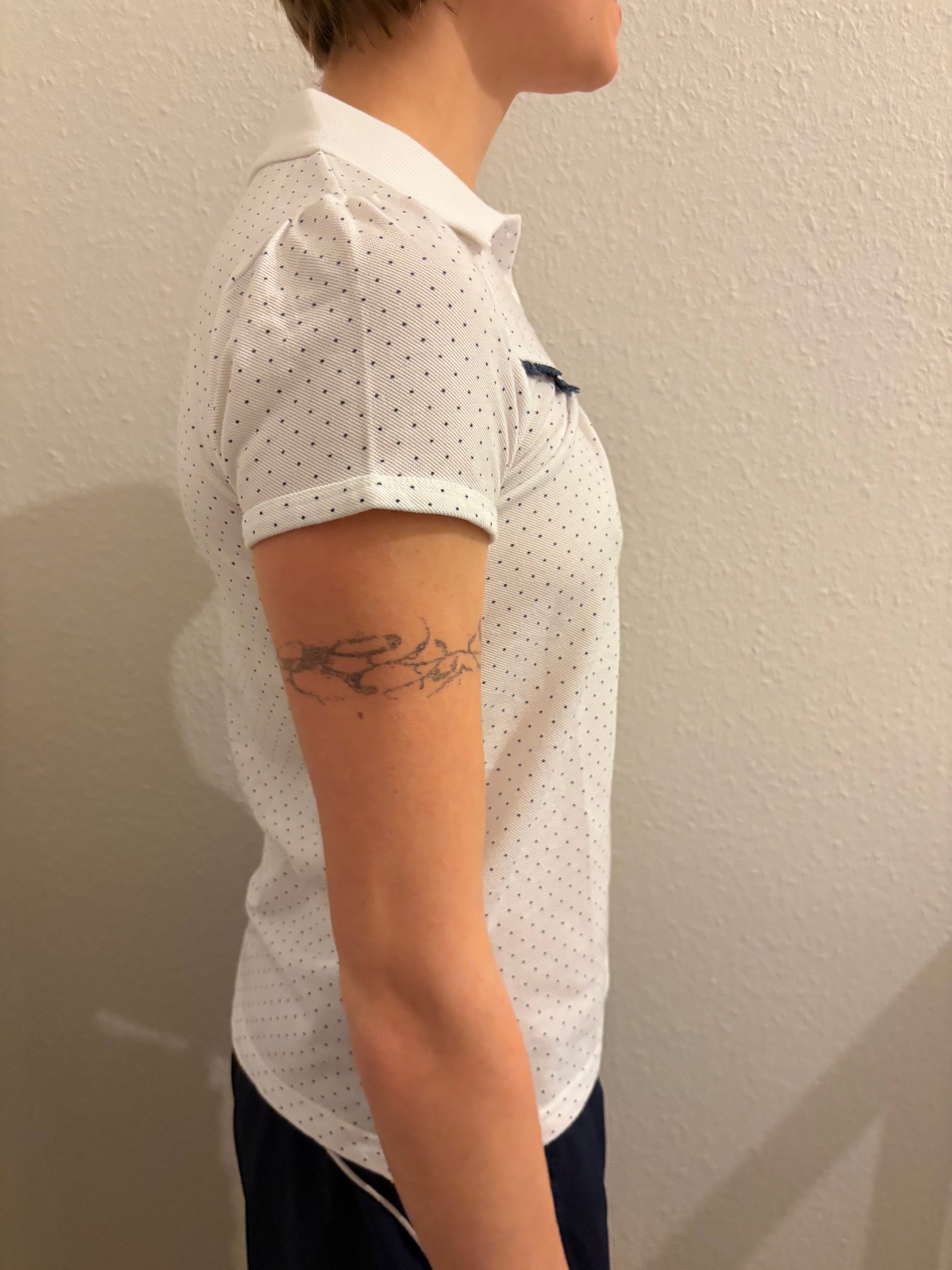 Y2K Japanese Frill Polka Dot Polo Top