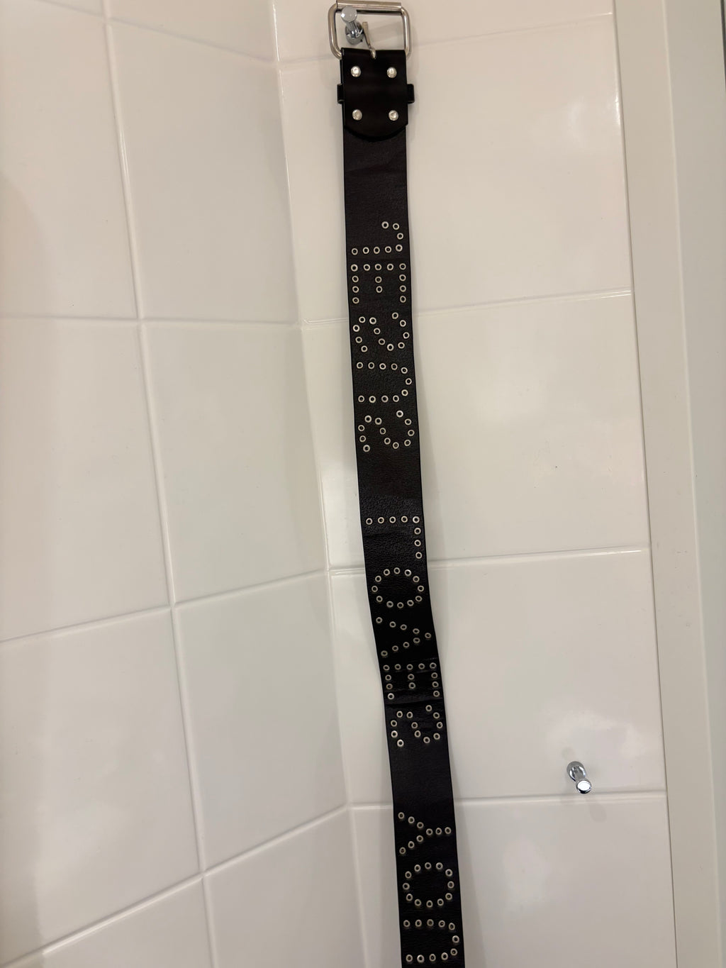 Y2K Studded ‘Jesus Loves You’ Belt