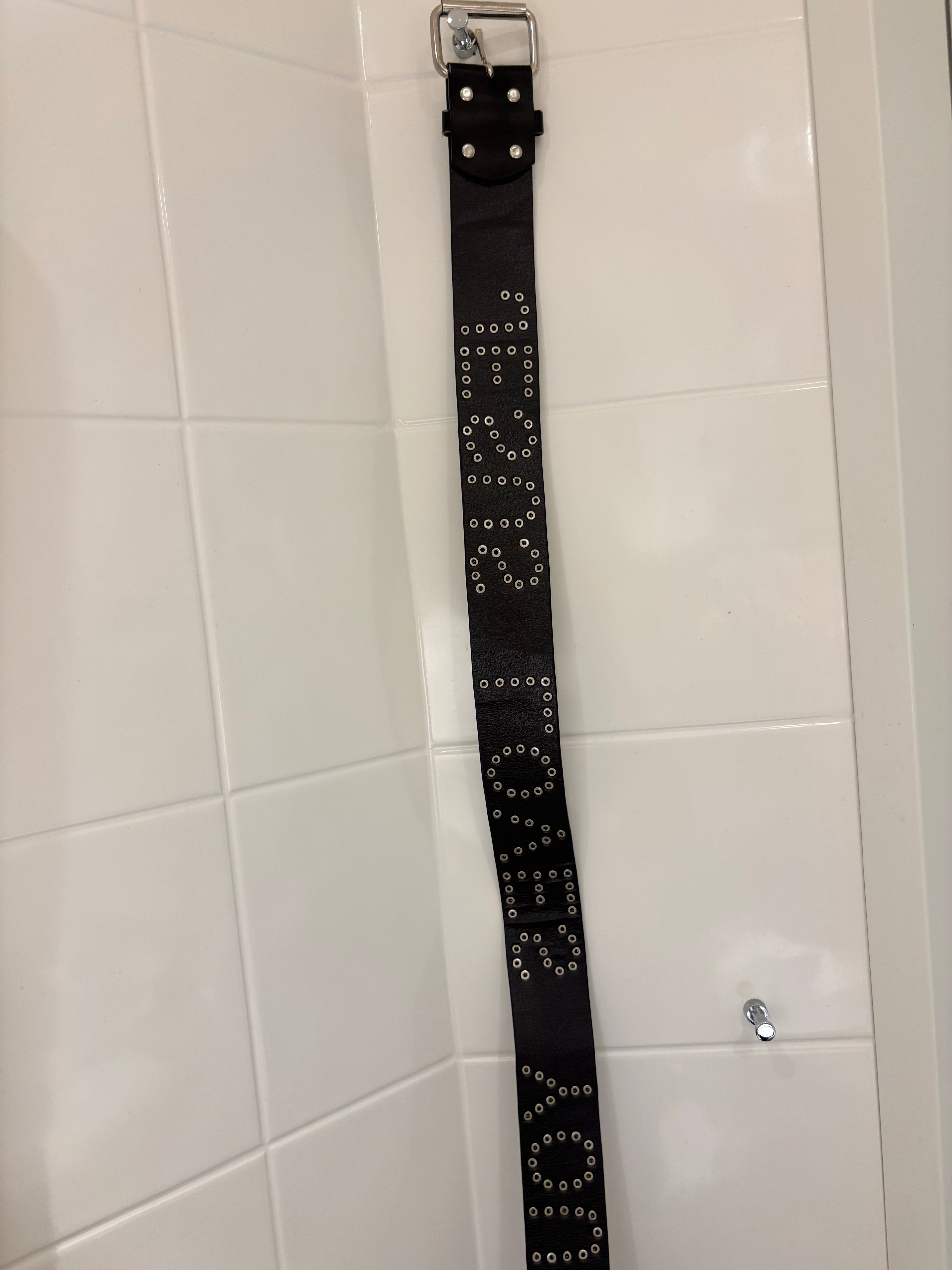 Y2K Studded ‘Jesus Loves You’ Belt