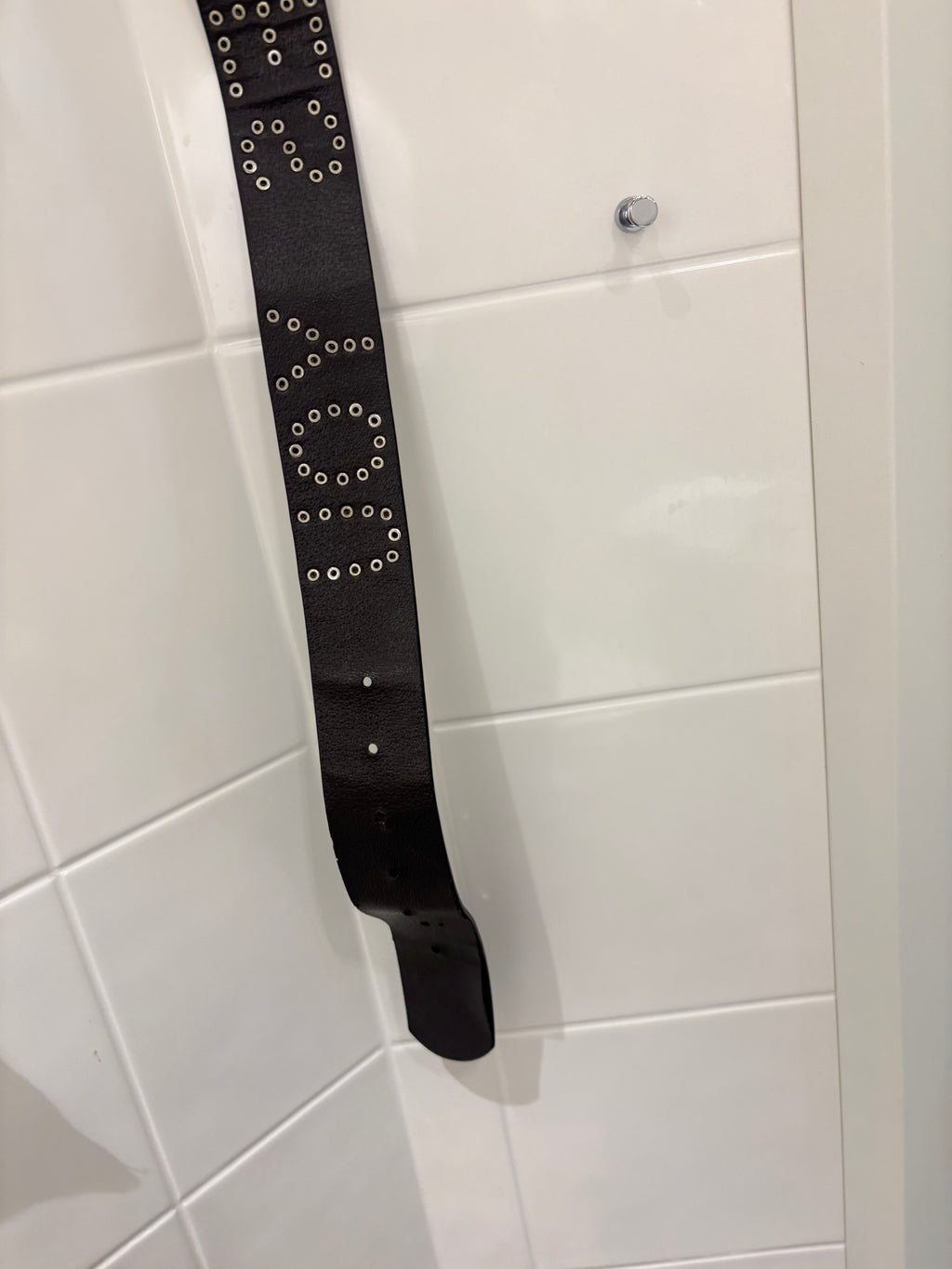 Y2K Studded ‘Jesus Loves You’ Belt