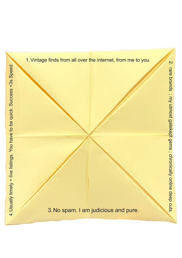 Fully flat fortune teller