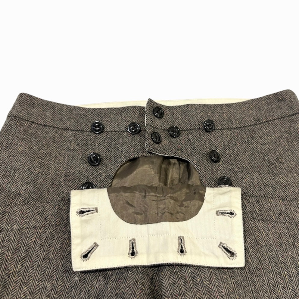 Japanese Vintage Sailor Style Button Capris