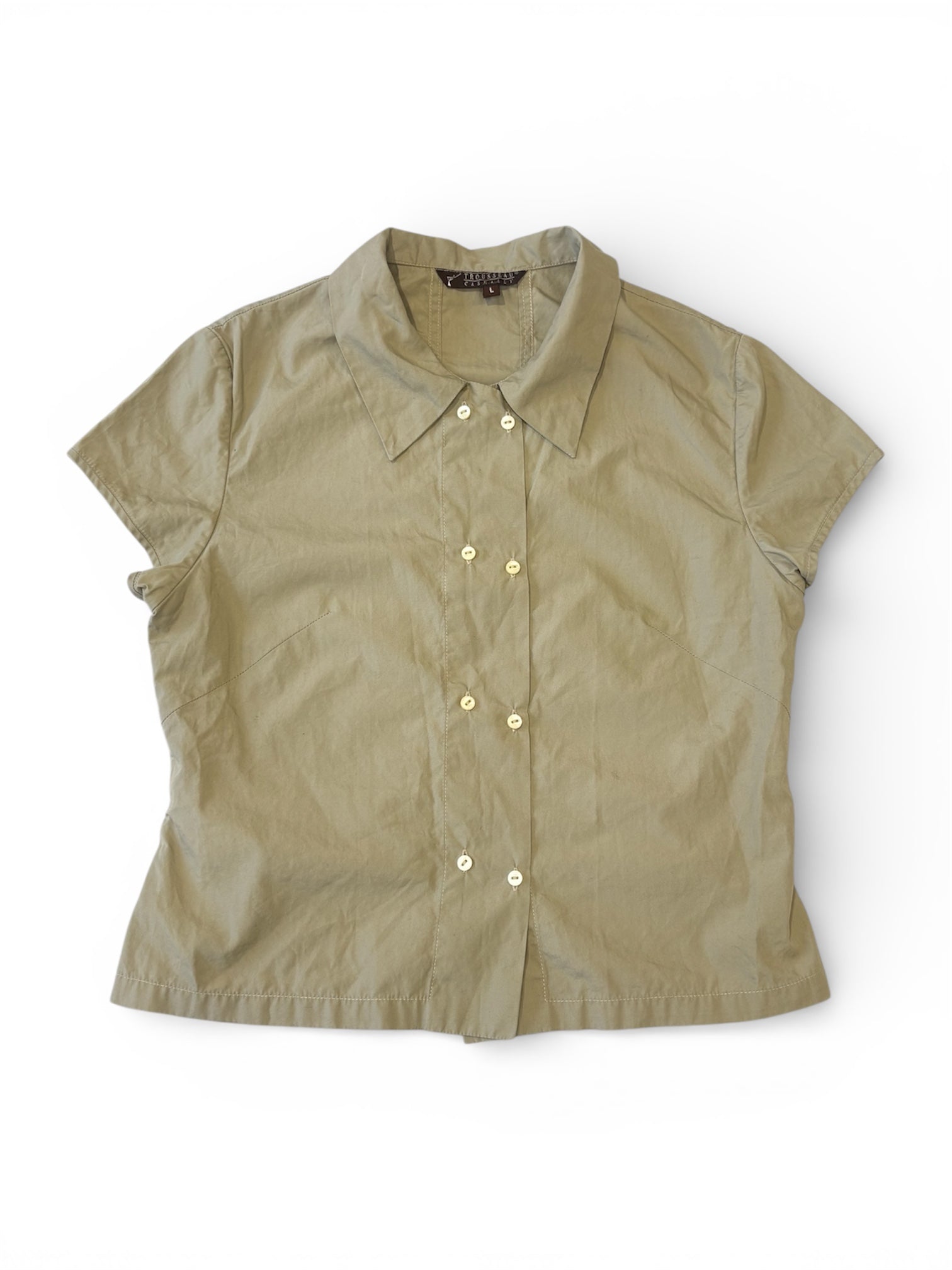 Y2K ‘Double Breasted’ Asymmetric Button Up Blouse