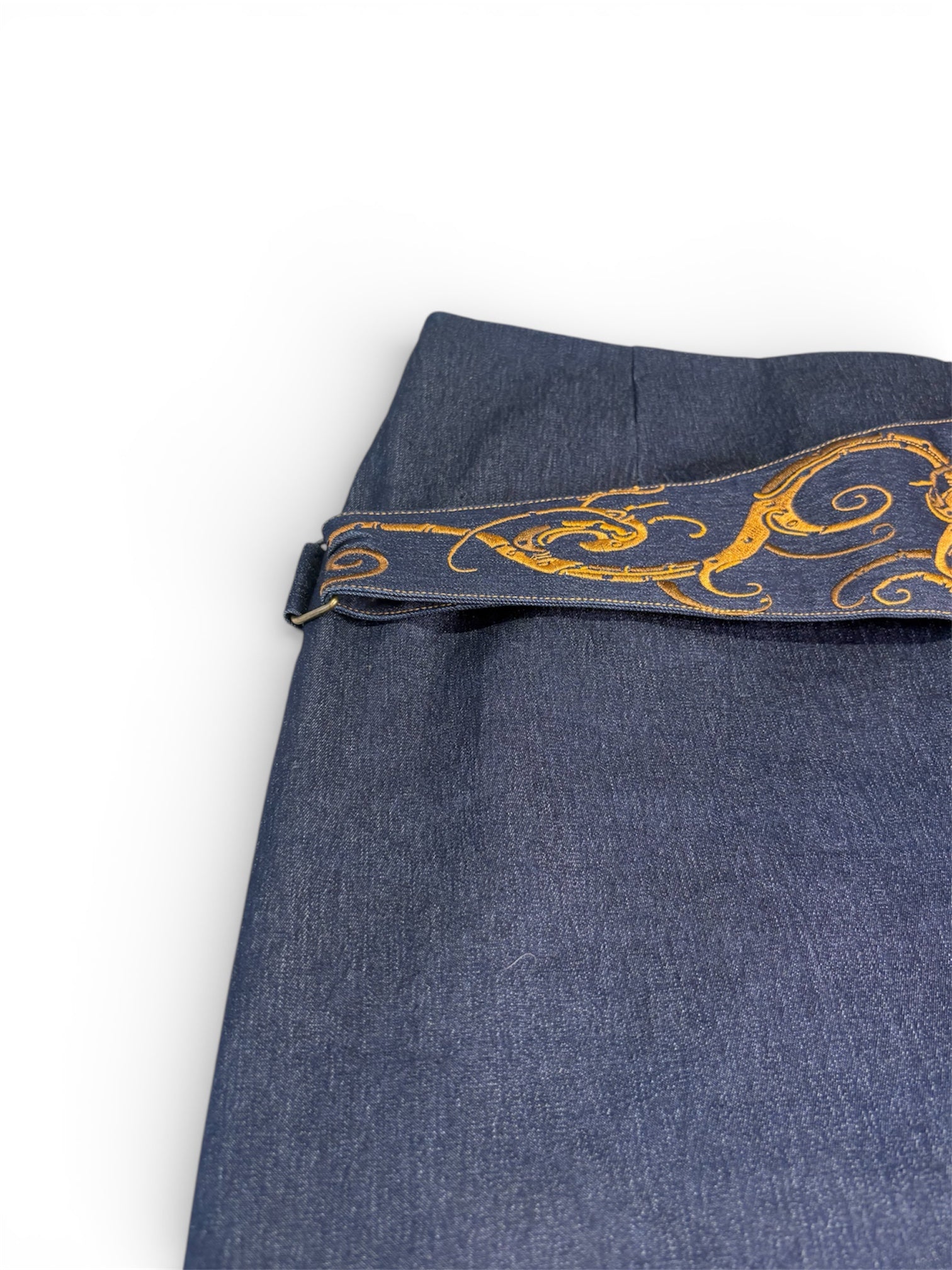 Y2K Japanese Embroidered Midi Skirt