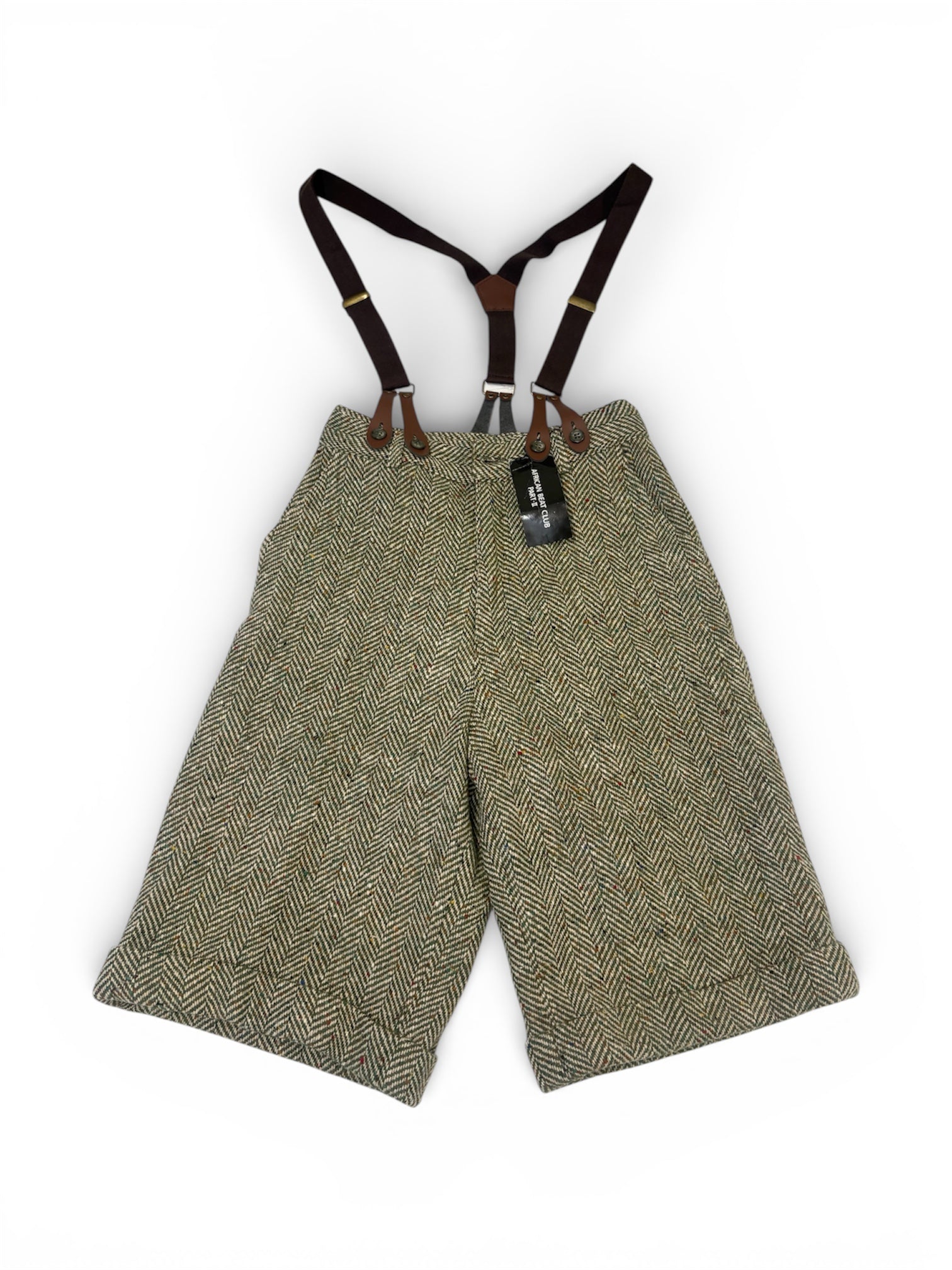 Japanese Vintage Long Suspender Shorts
