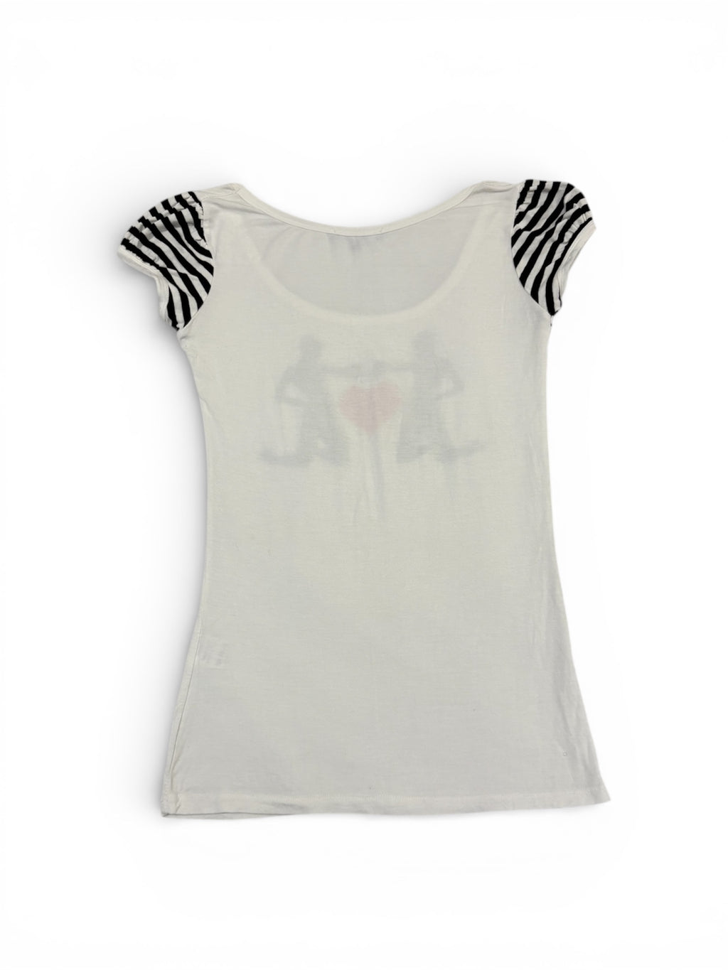 Y2K Denny Rose Graphic Capped Sleeve Baby Tee