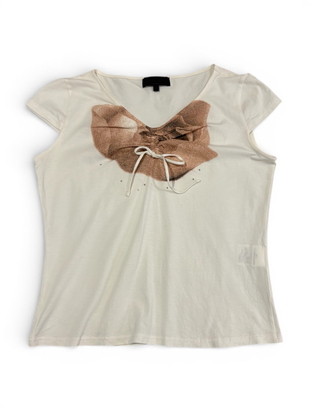 Y2K Abstract Rhinestone Baby Tee