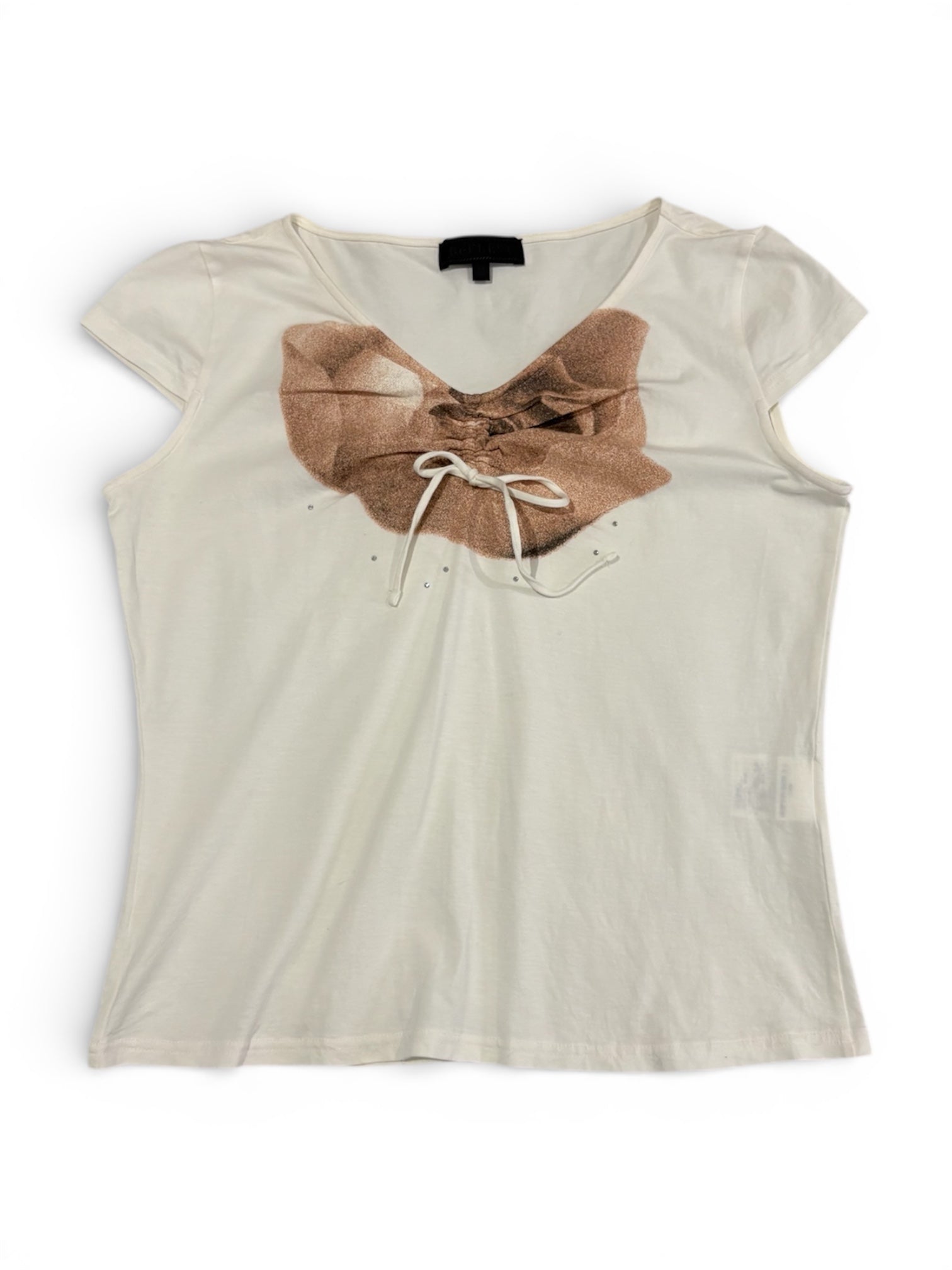 Y2K Abstract Rhinestone Baby Tee